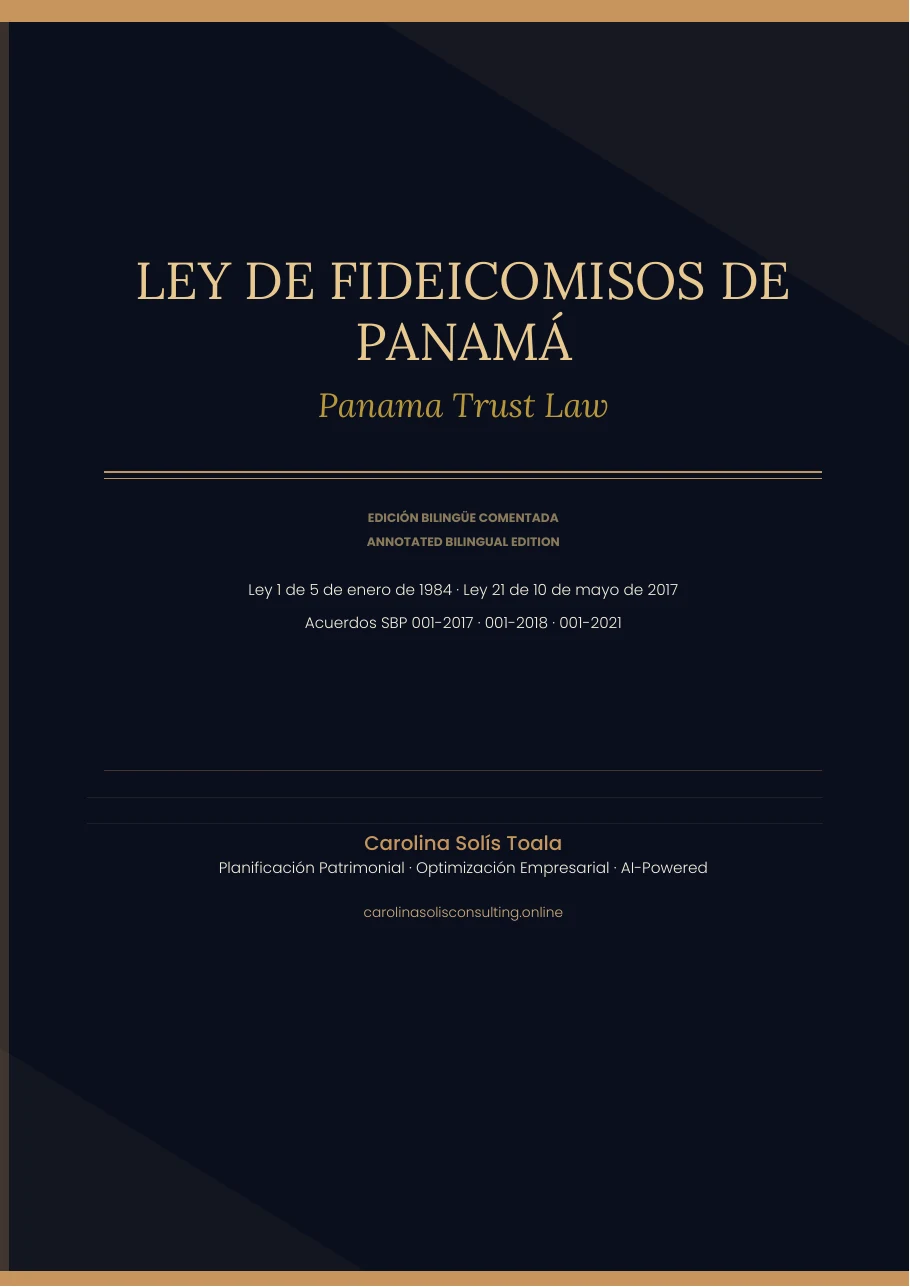 Portada de Ley de Fideicomisos de Panamá, edición bilingüe comentada