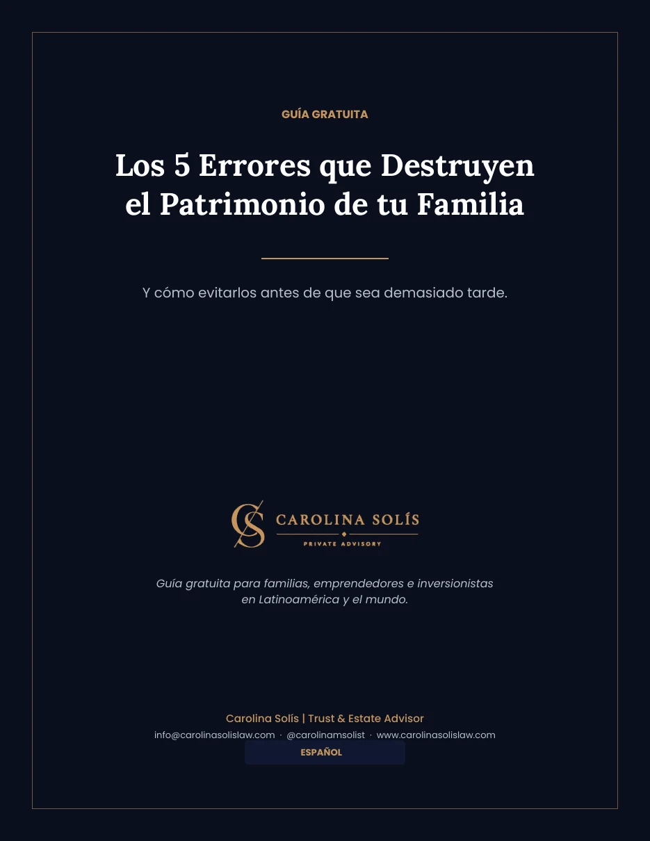 Portada de Los 5 errores que destruyen el patrimonio de tu familia